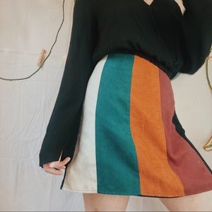 suede mini skirt
